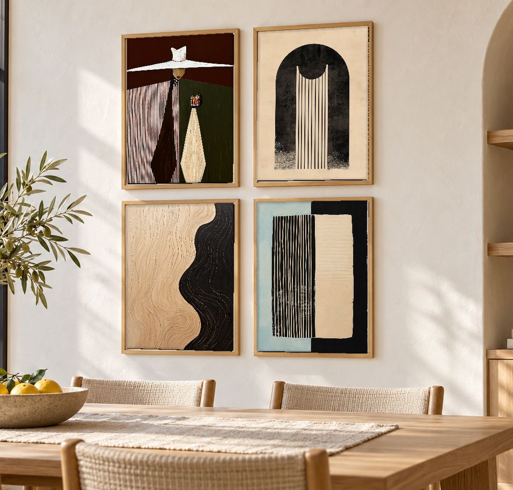 Set de 4 cuadros decorativos que combinan