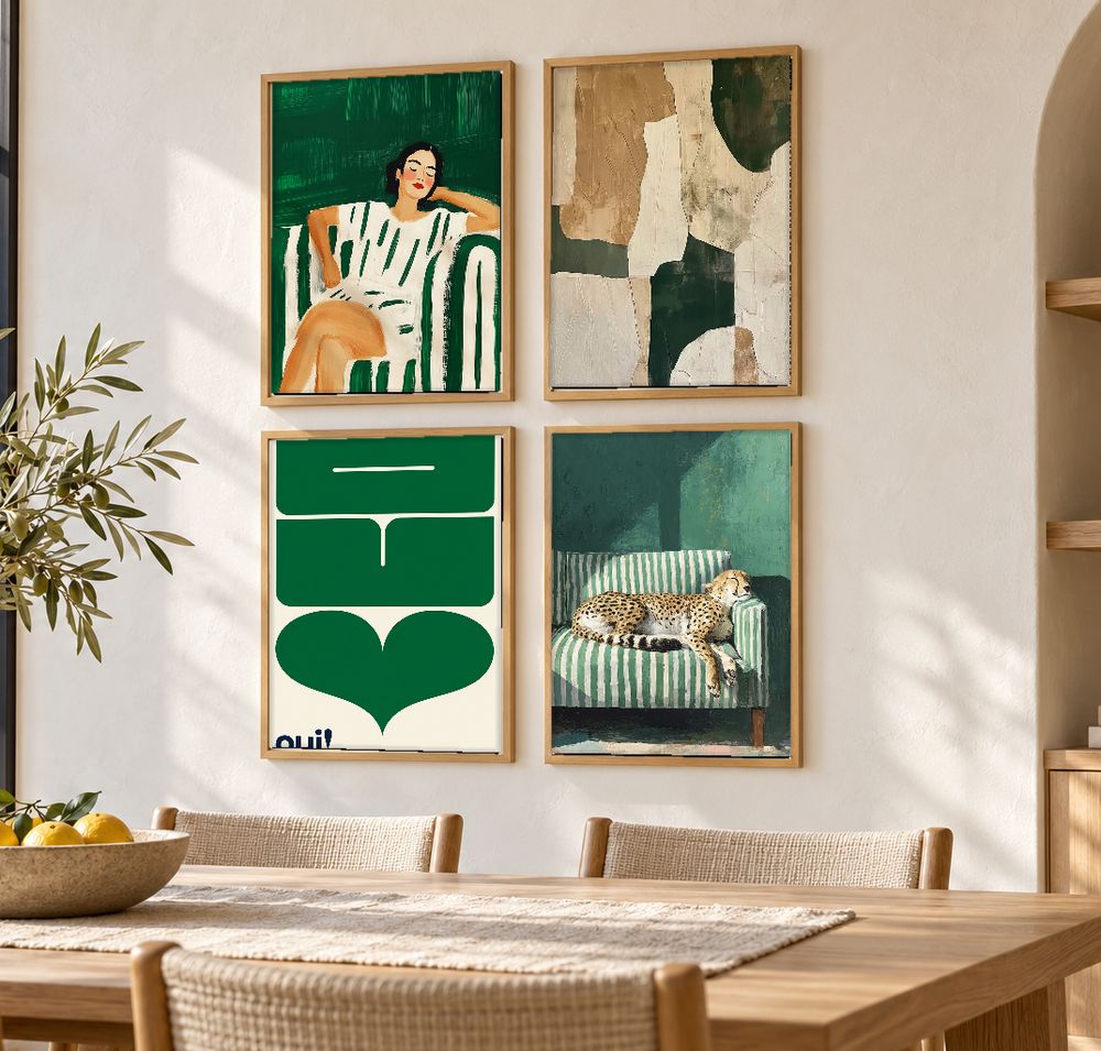 Set de 4 cuadros decorativos que combinan