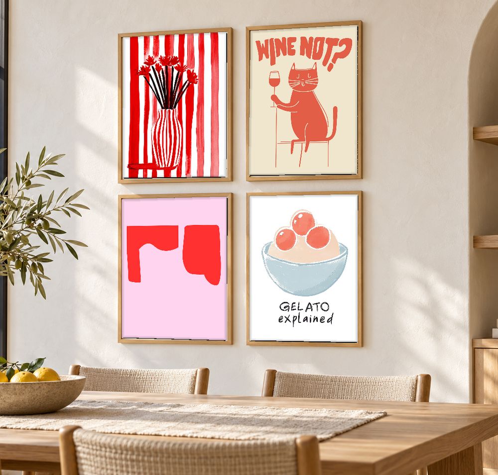 Set de 4 cuadros decorativos que combinan