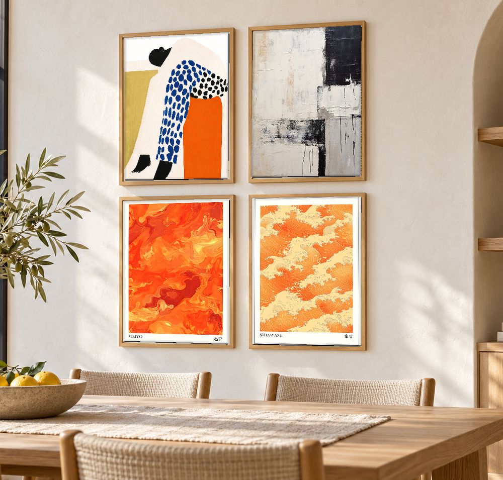 Set de 4 cuadros decorativos que combinan