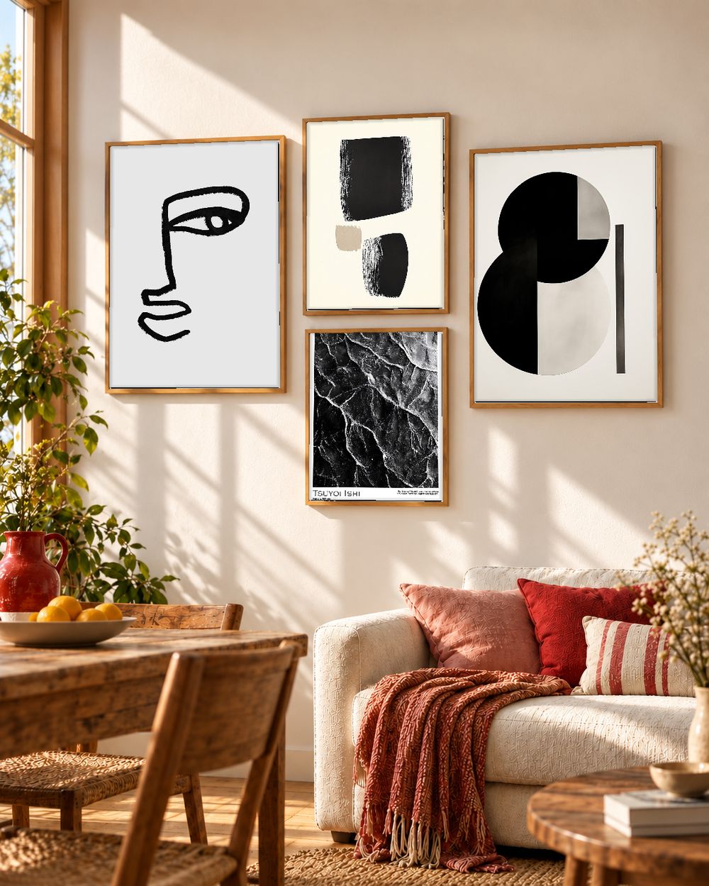 Set de 4 cuadros decorativos que combinan