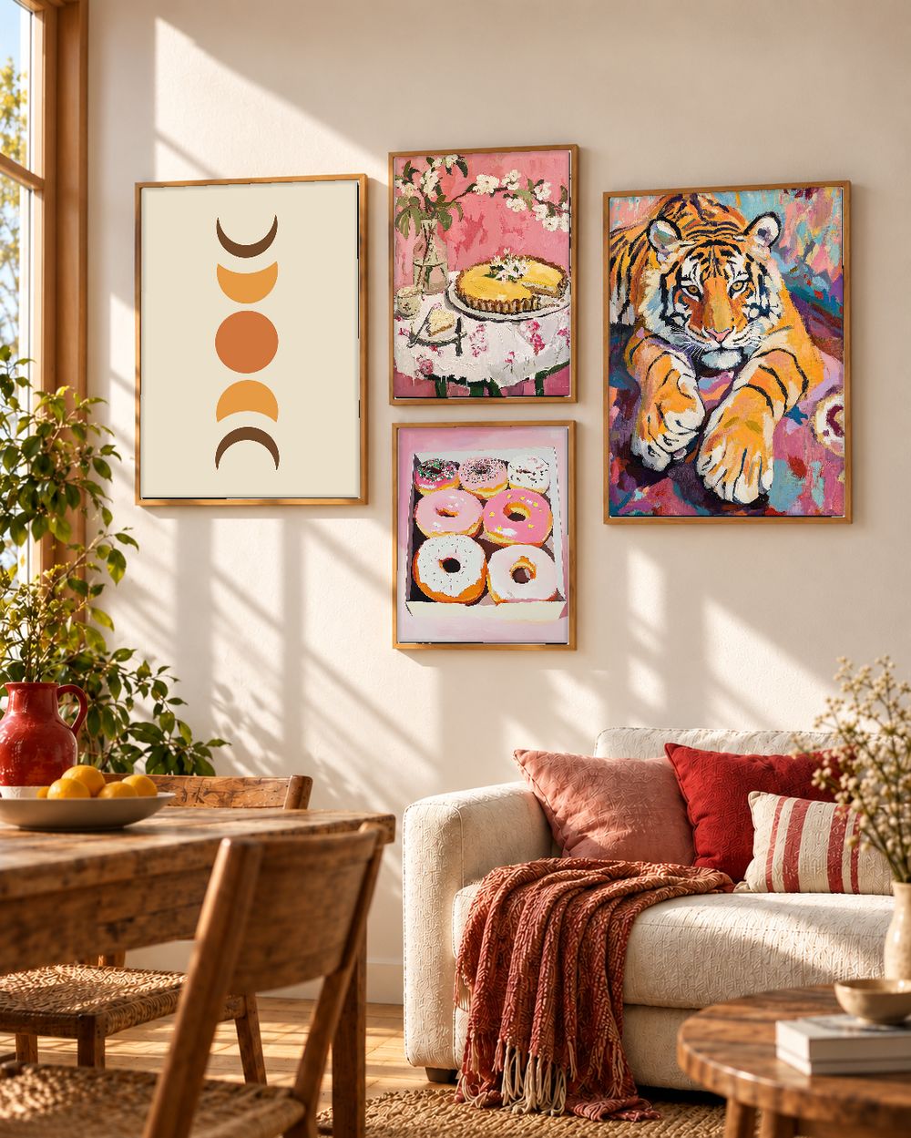 Set de 4 cuadros decorativos que combinan
