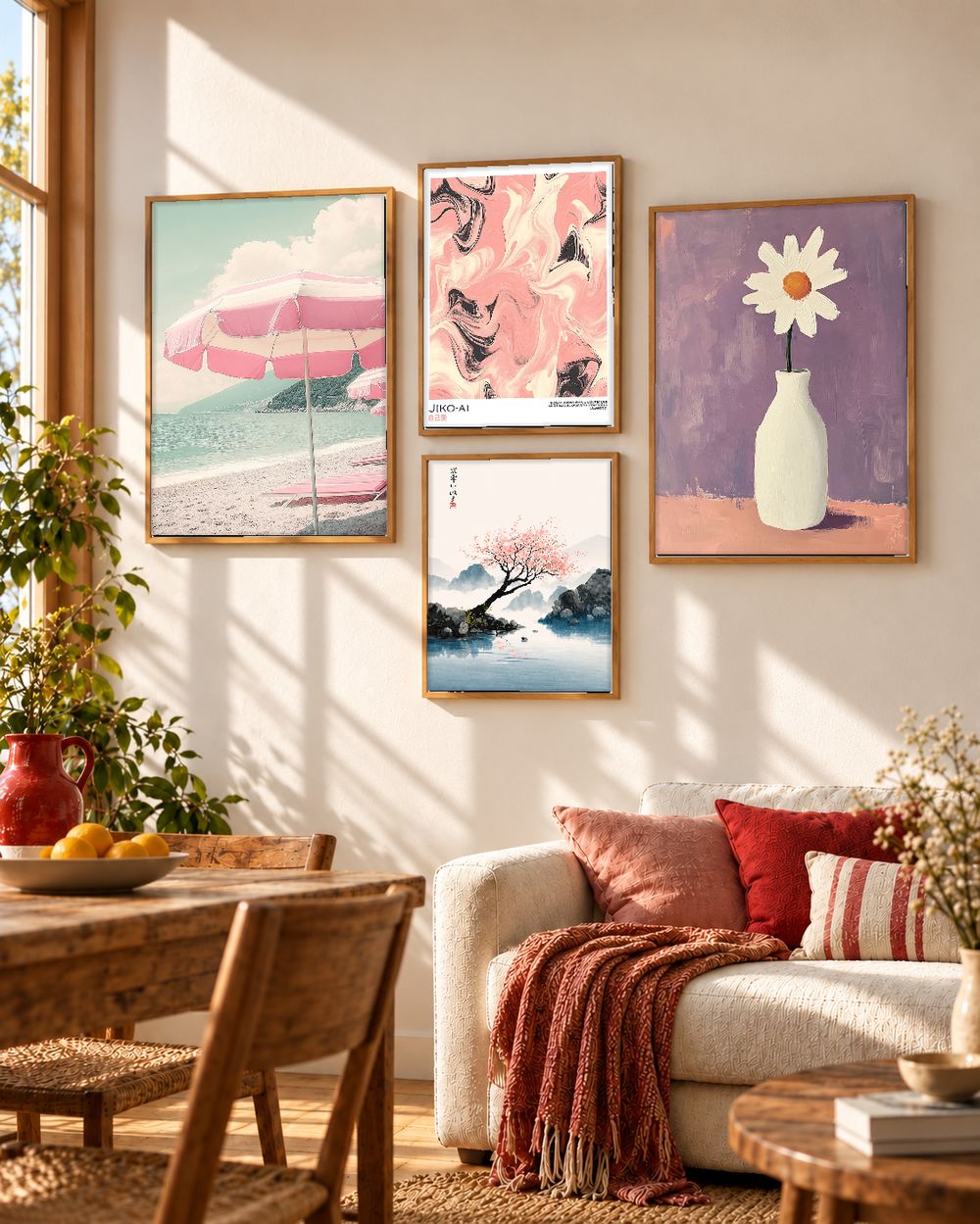 Set de 4 cuadros decorativos que combinan