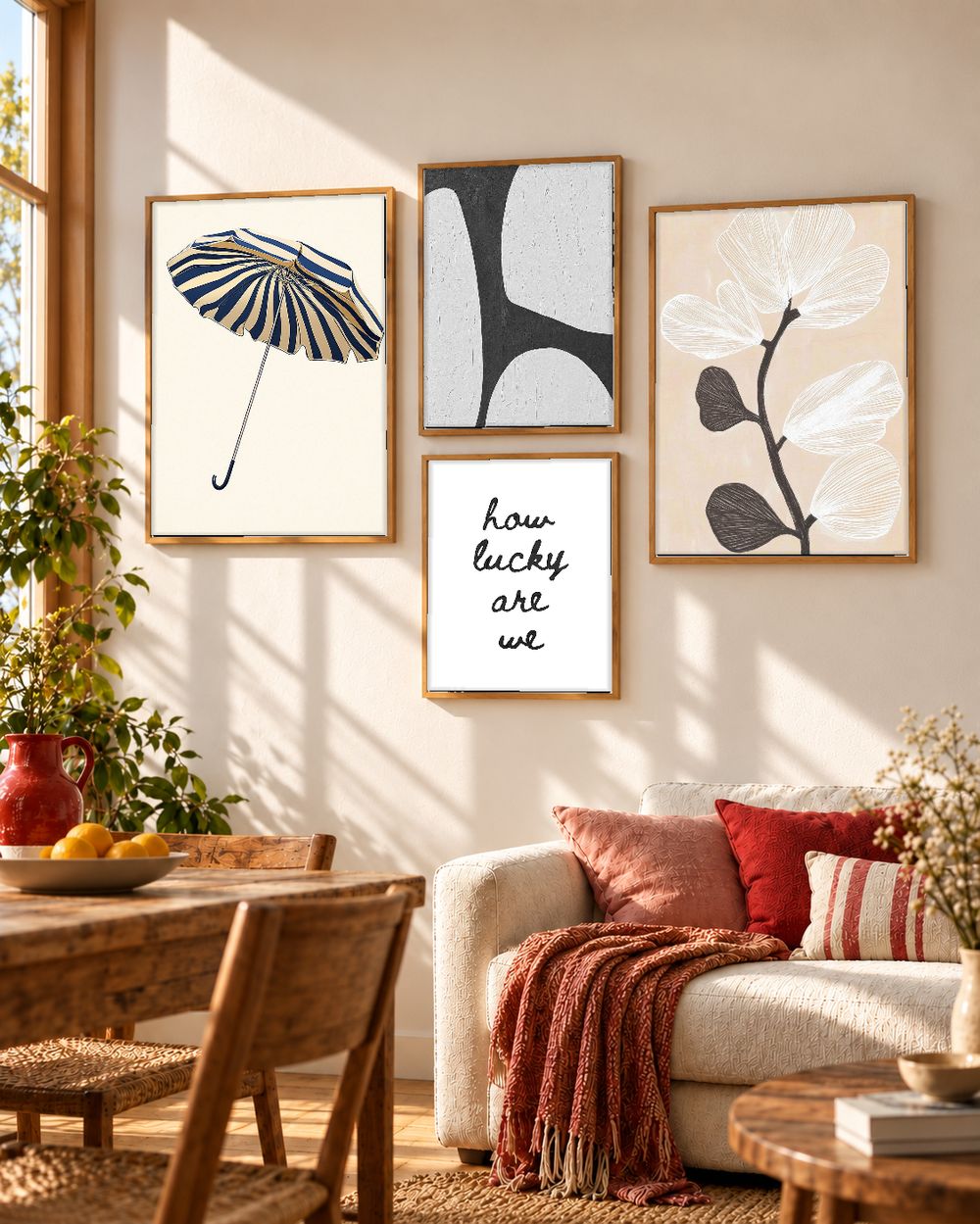 Set de 4 cuadros decorativos que combinan