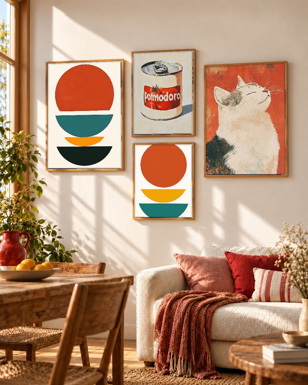 Set de 4 cuadros decorativos que combinan