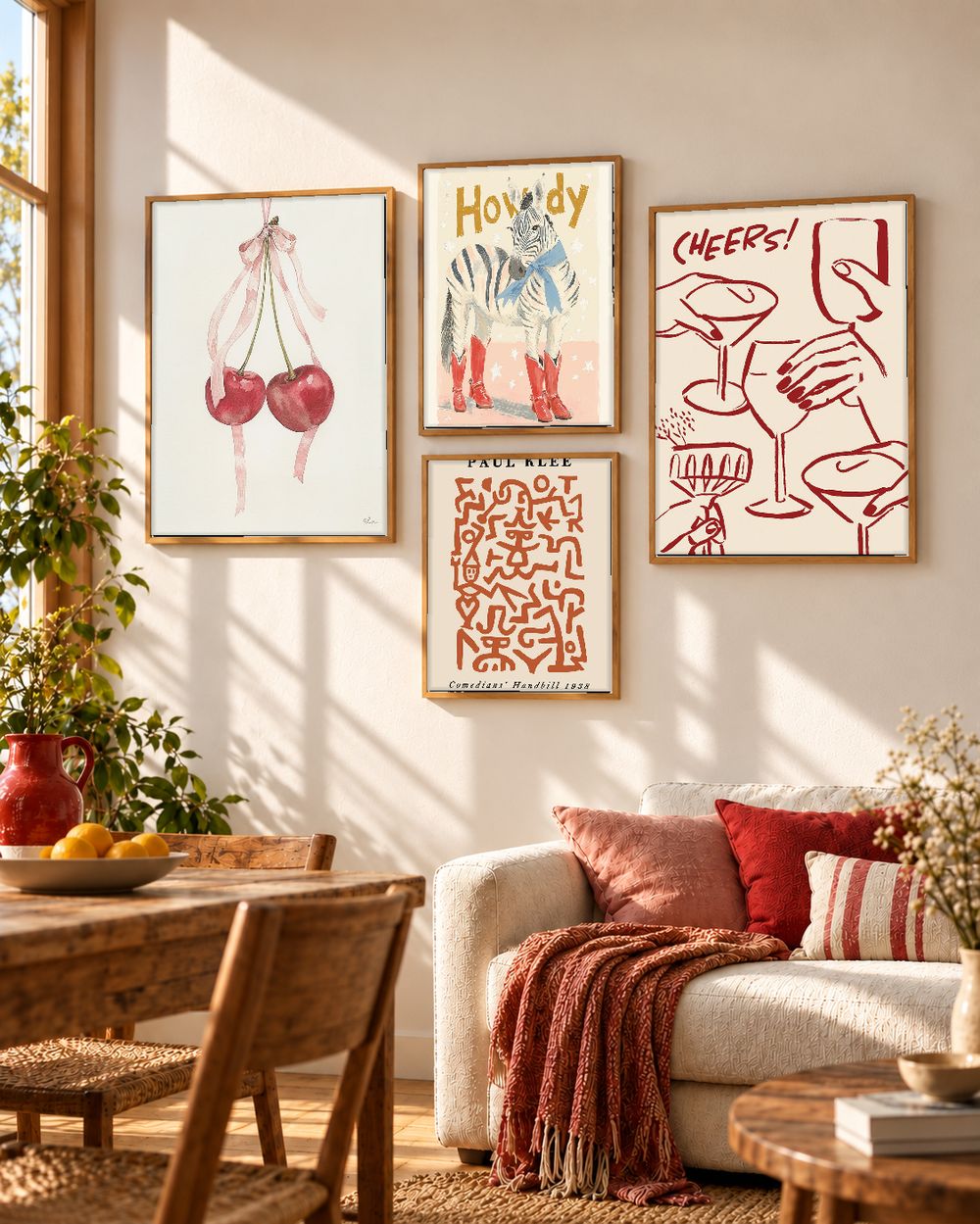 Set de 4 cuadros decorativos que combinan