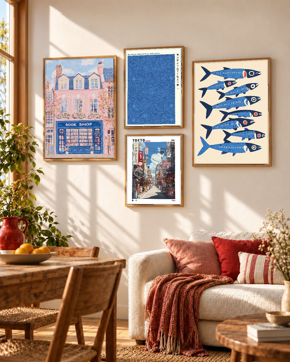 Set de 4 cuadros decorativos que combinan