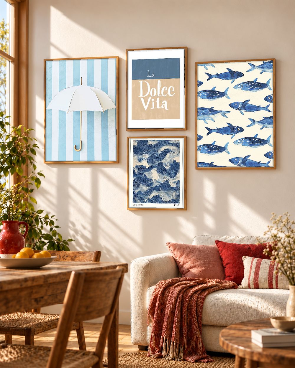 Set de 4 cuadros decorativos que combinan