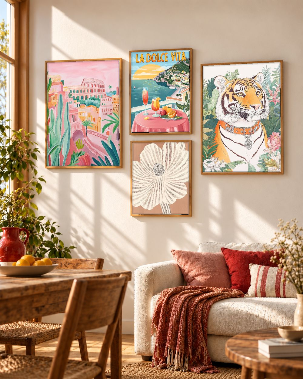 Set de 4 cuadros decorativos que combinan