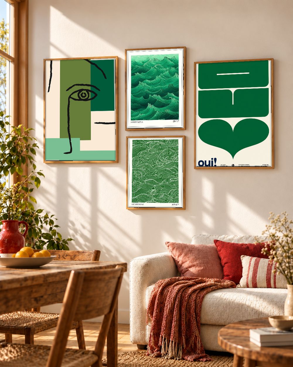 Set de 4 cuadros decorativos que combinan