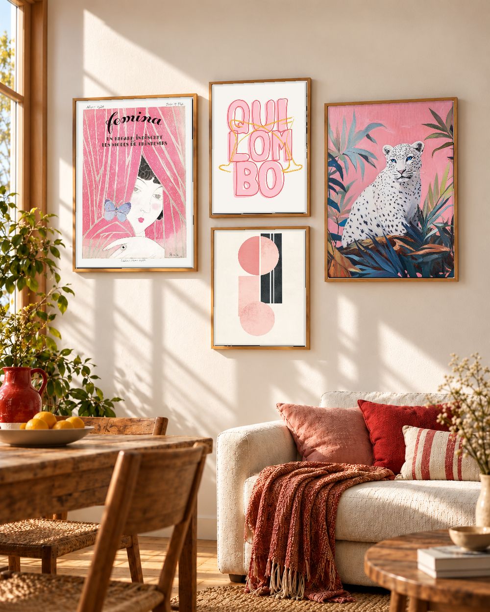 Set de 4 cuadros decorativos que combinan