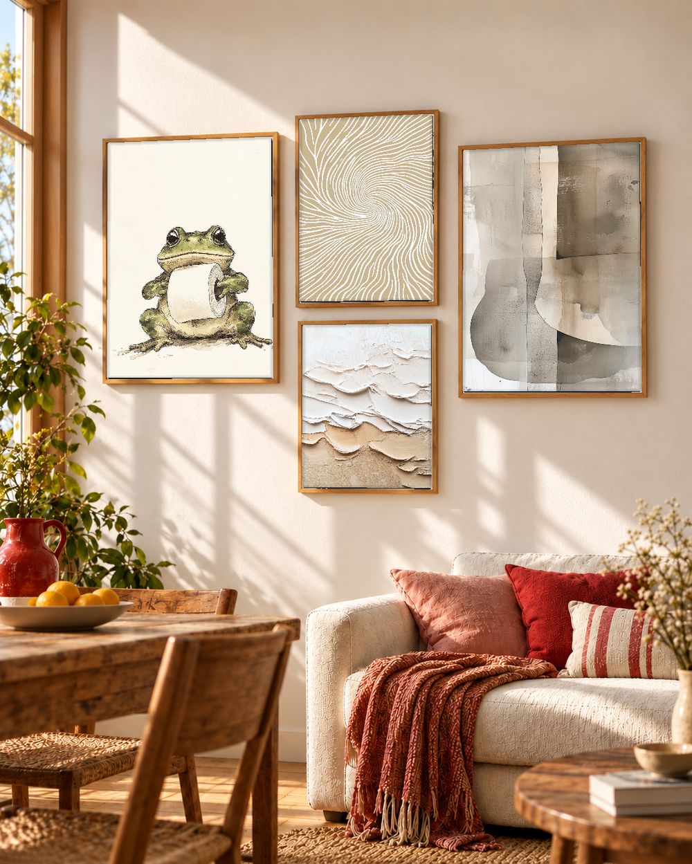 Set de 4 cuadros decorativos que combinan