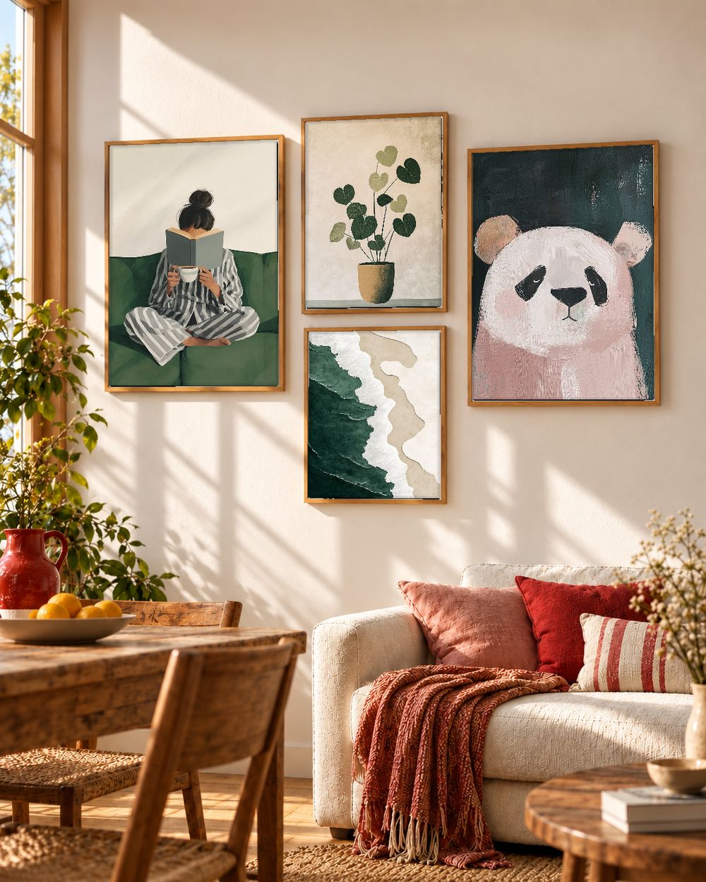 Set de 4 cuadros decorativos que combinan