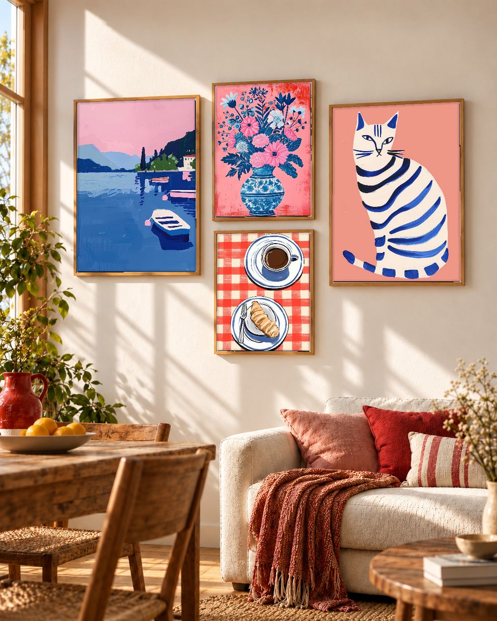 Set de 4 cuadros decorativos que combinan