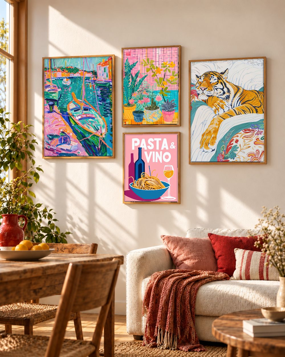 Set de 4 cuadros decorativos que combinan