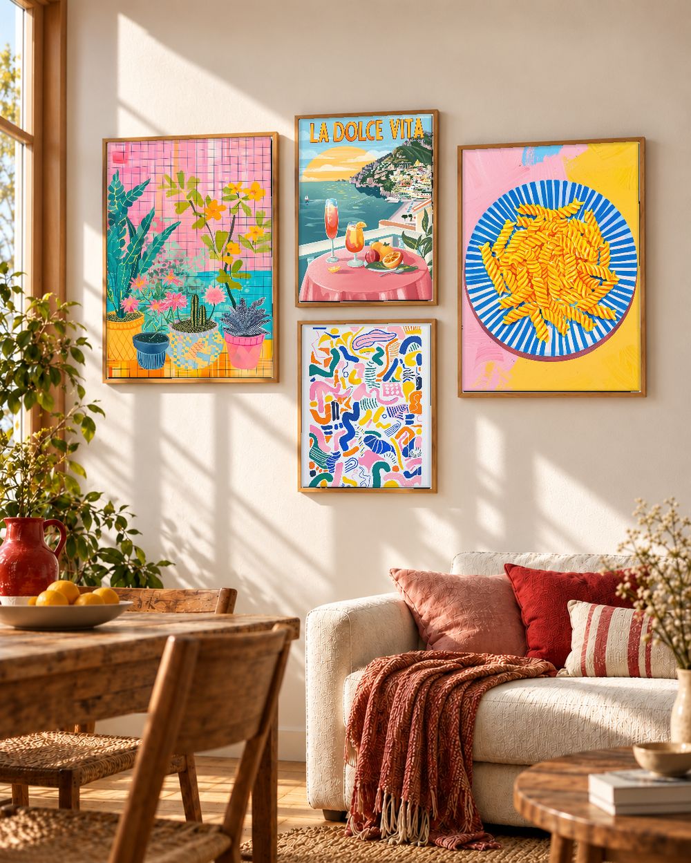 Set de 4 cuadros decorativos que combinan