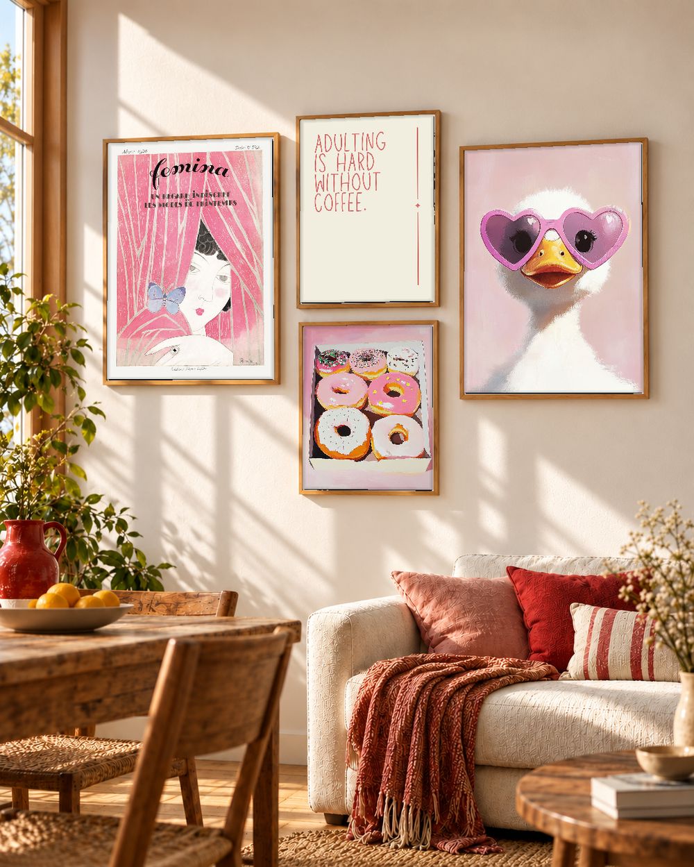 Set de 4 cuadros decorativos que combinan