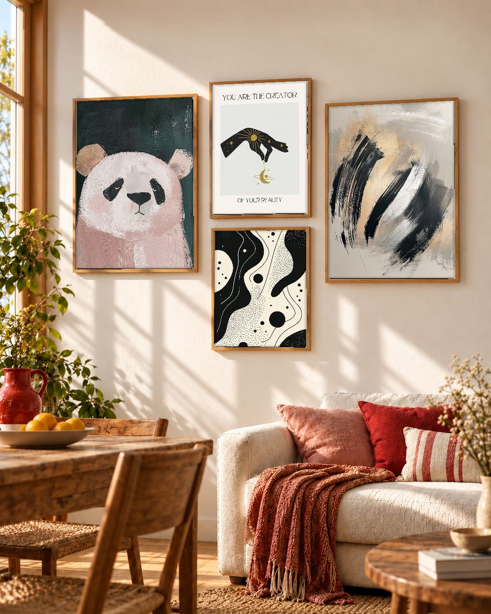 Set de 4 cuadros decorativos que combinan