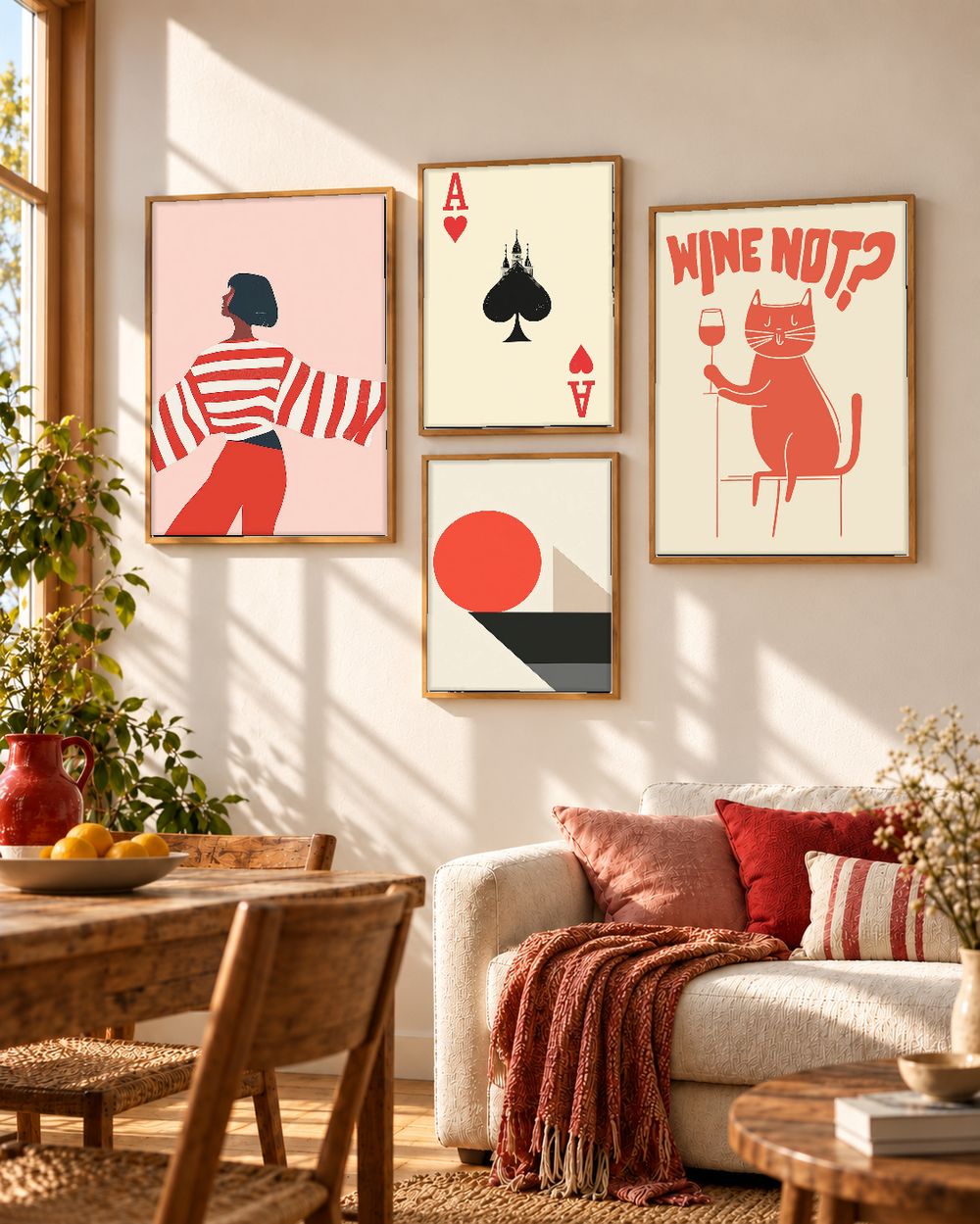 Set de 4 cuadros decorativos que combinan