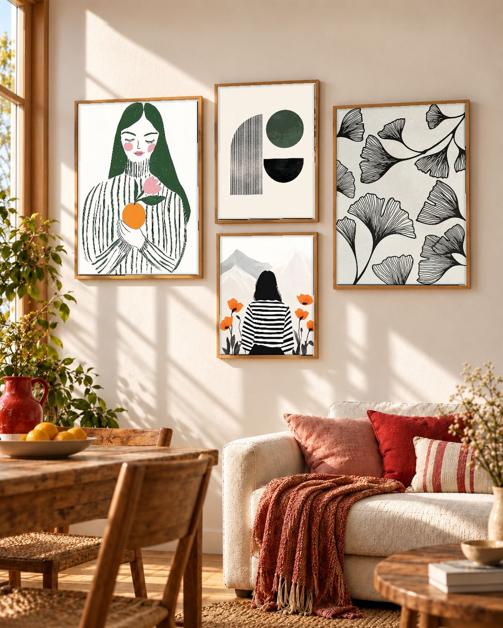 Set de 4 cuadros decorativos que combinan