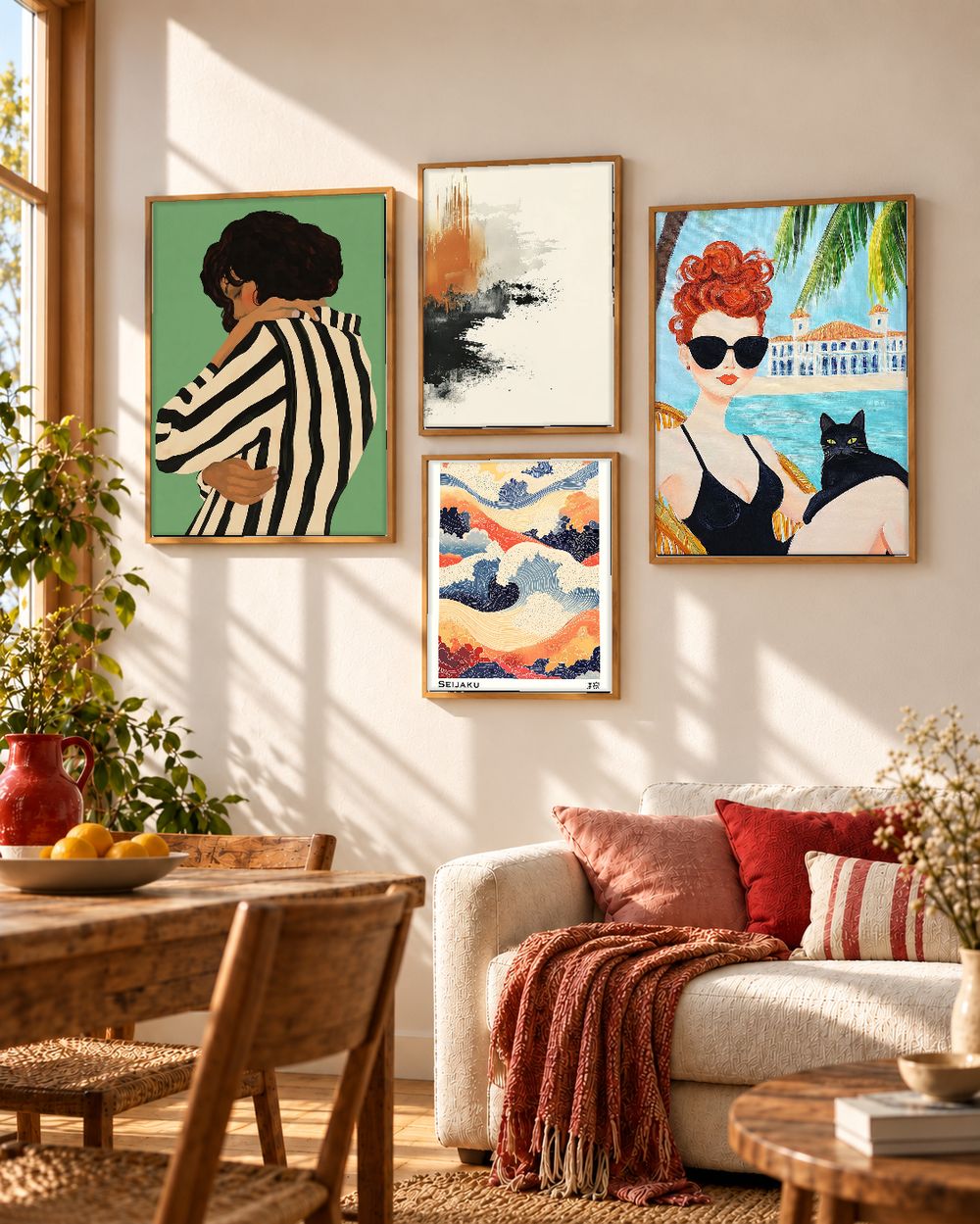 Set de 4 cuadros decorativos que combinan