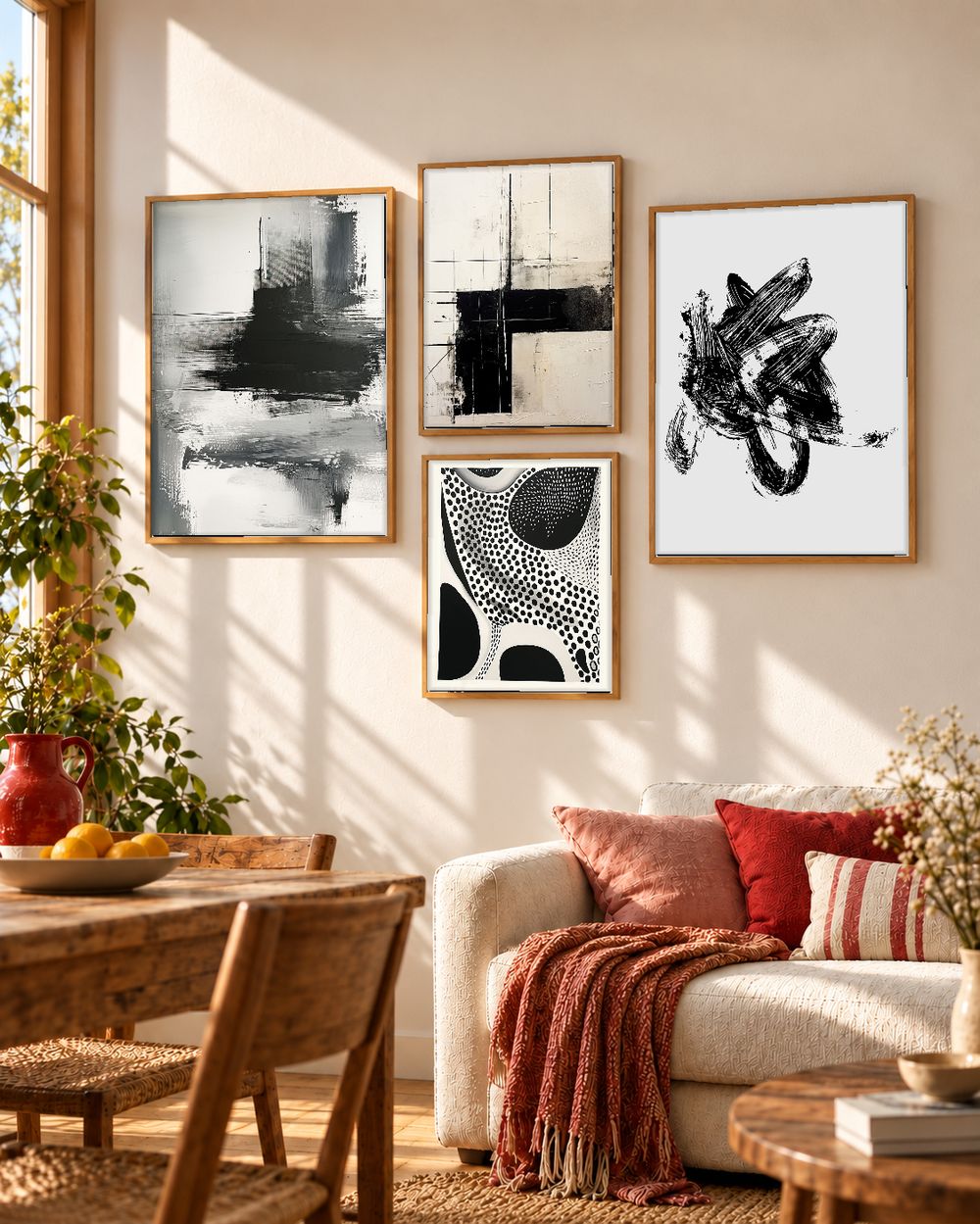 Set de 4 cuadros decorativos que combinan