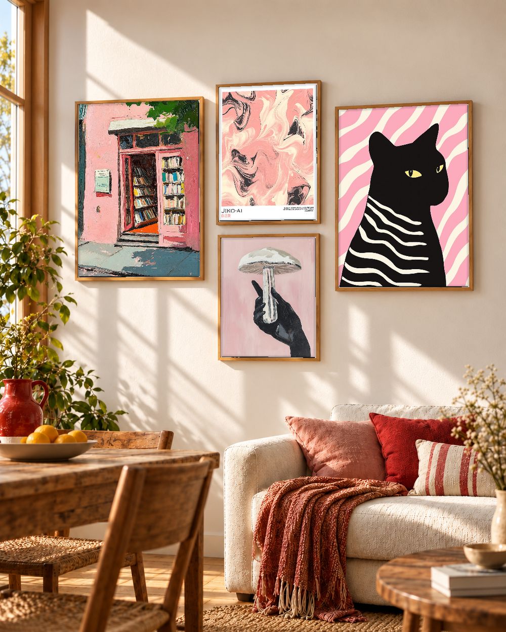 Set de 4 cuadros decorativos que combinan