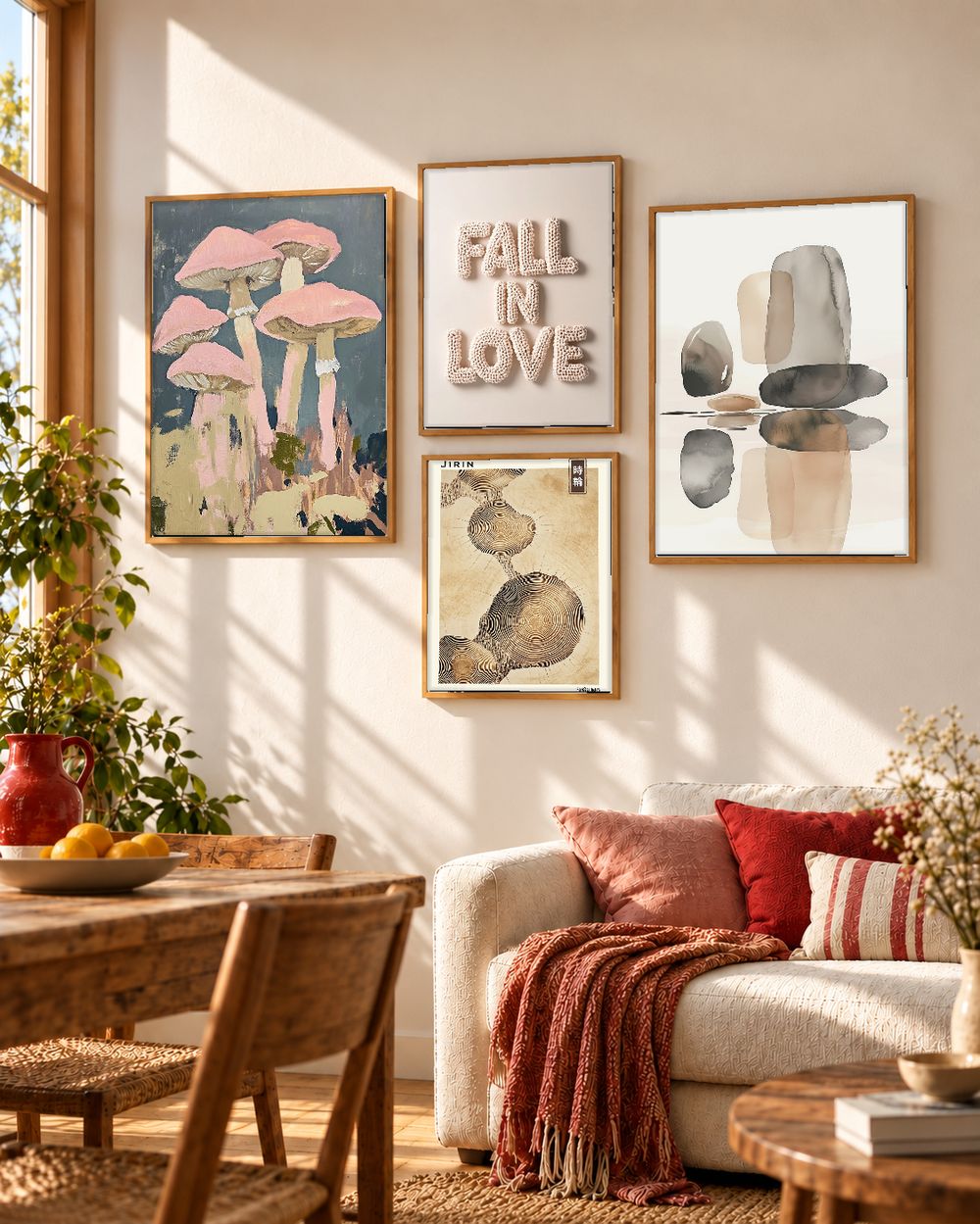 Set de 4 cuadros decorativos que combinan