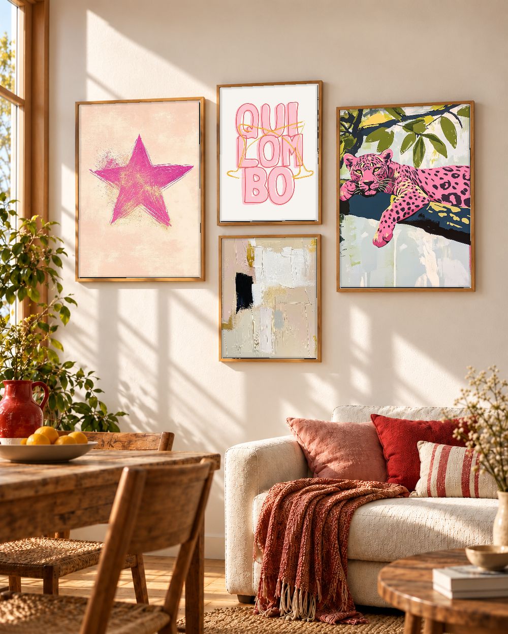 Set de 4 cuadros decorativos que combinan