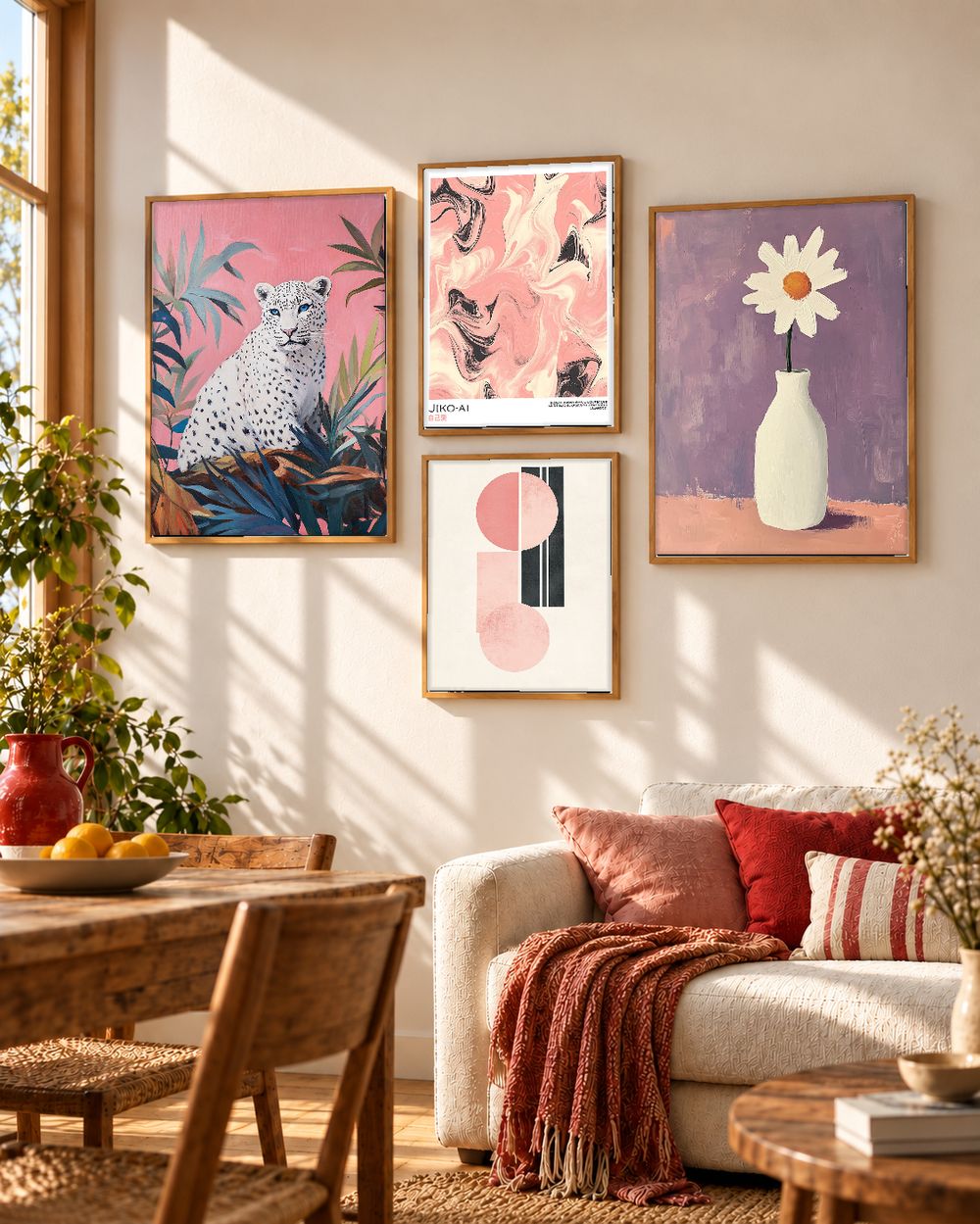 Set de 4 cuadros decorativos que combinan