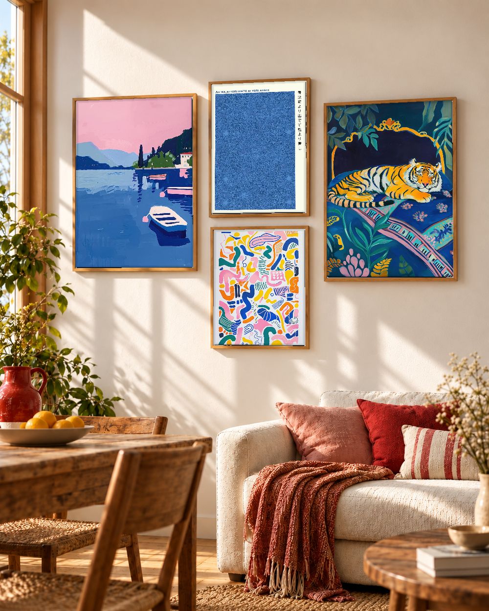 Set de 4 cuadros decorativos que combinan