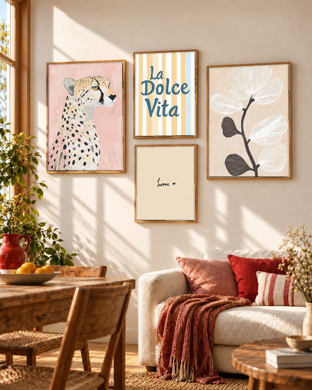 Set de 4 cuadros decorativos que combinan