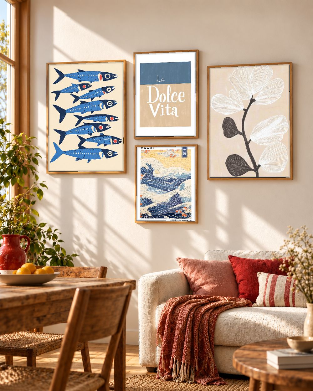 Set de 4 cuadros decorativos que combinan