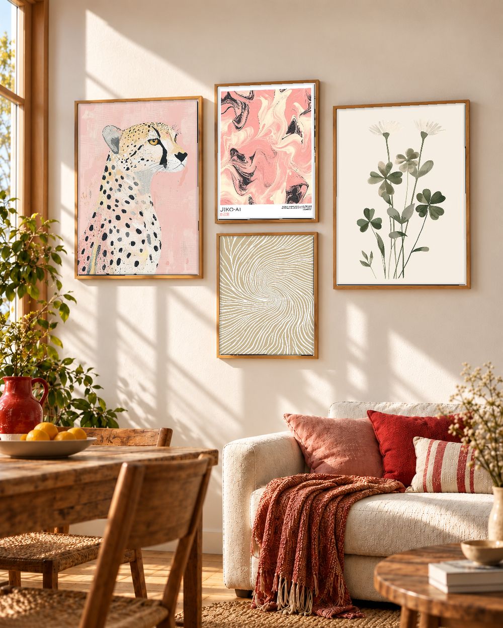Set de 4 cuadros decorativos que combinan