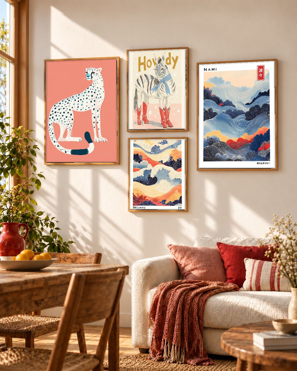 Set de 4 cuadros decorativos que combinan