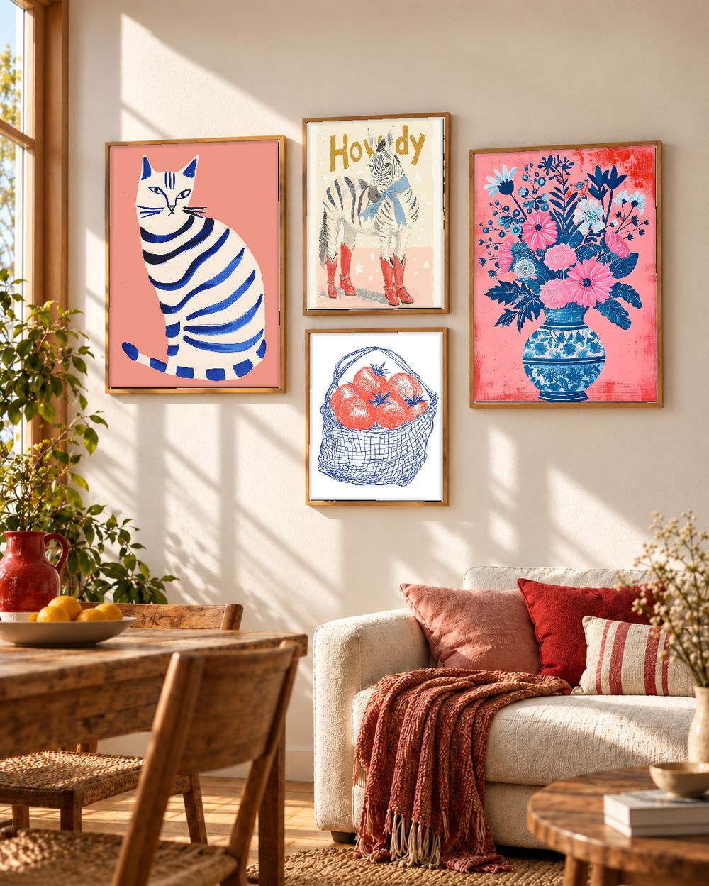 Set de 4 cuadros decorativos que combinan