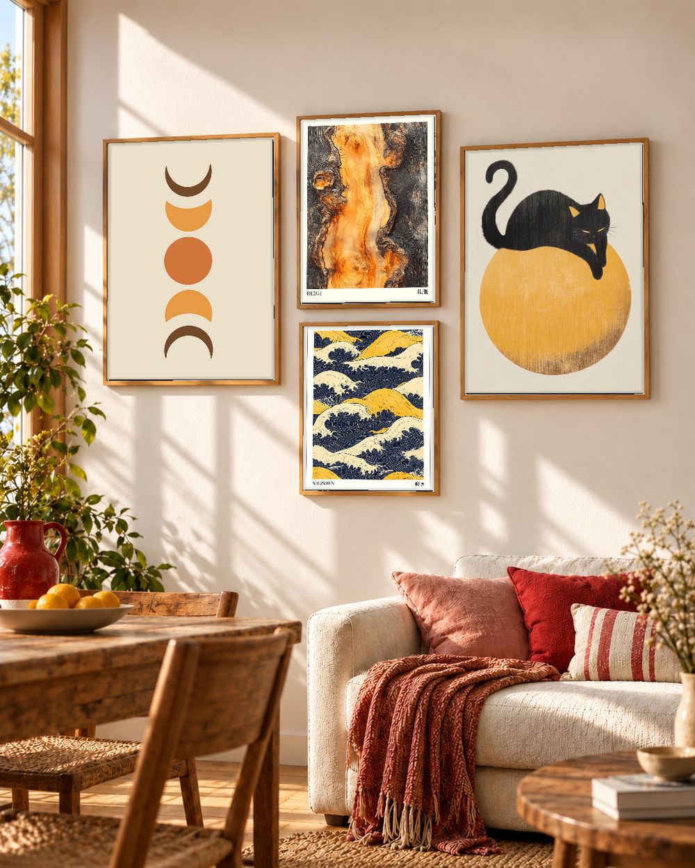 Set de 4 cuadros decorativos que combinan