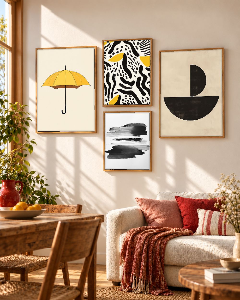 Set de 4 cuadros decorativos que combinan