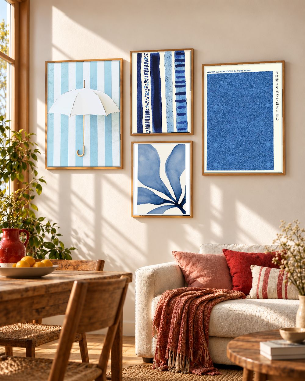 Set de 4 cuadros decorativos que combinan