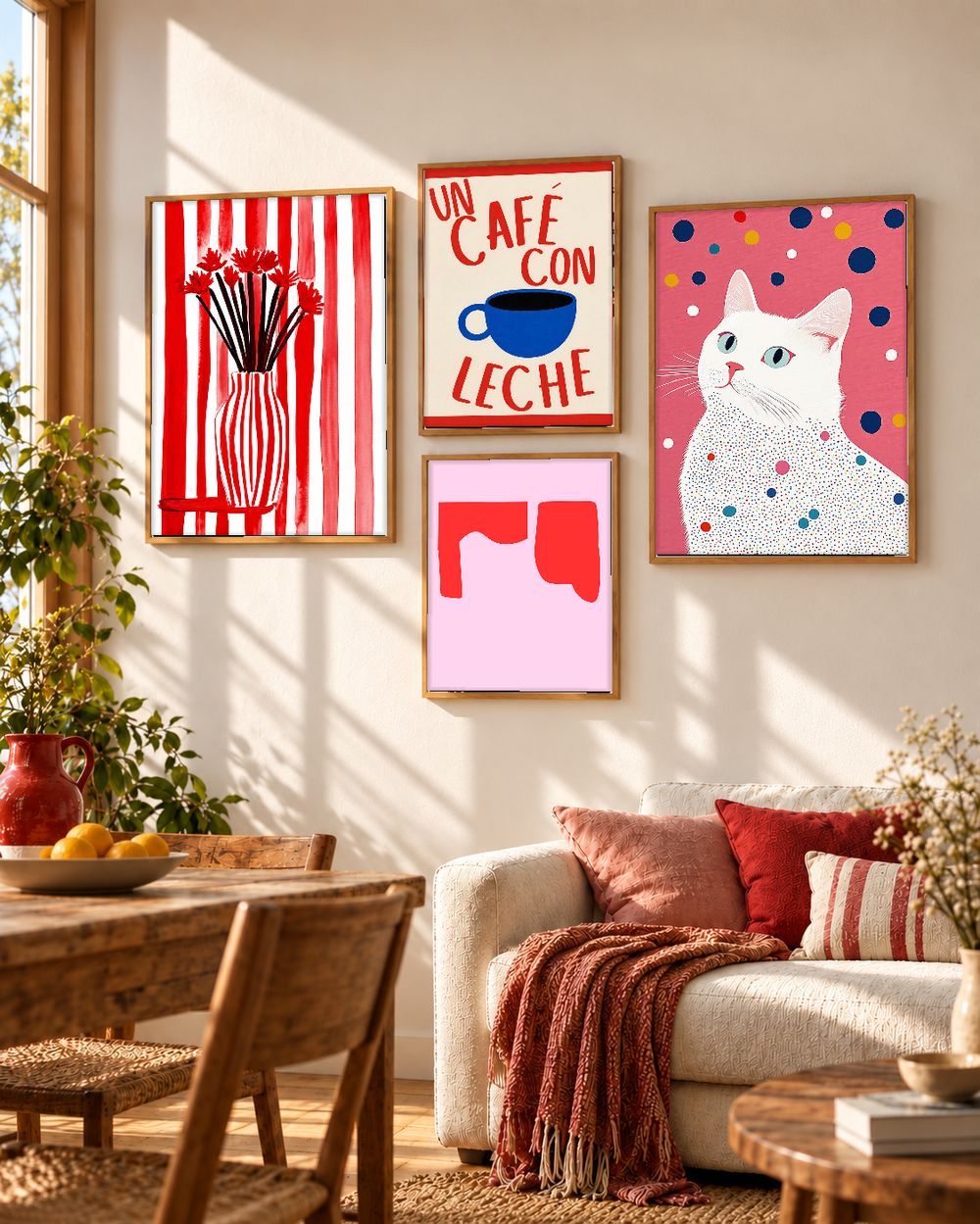 Set de 4 cuadros decorativos que combinan