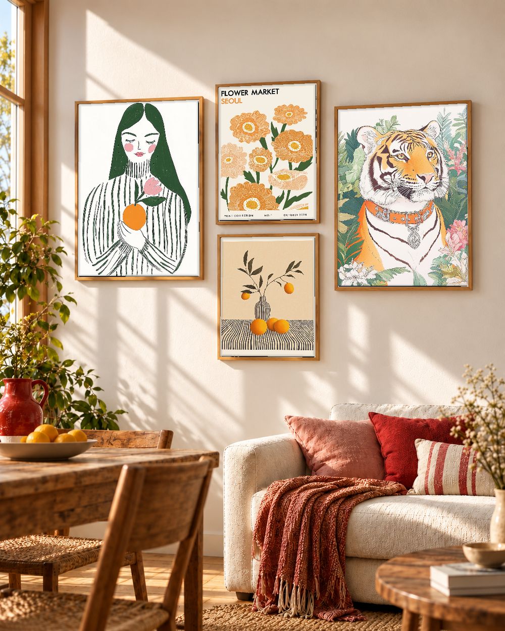 Set de 4 cuadros decorativos que combinan