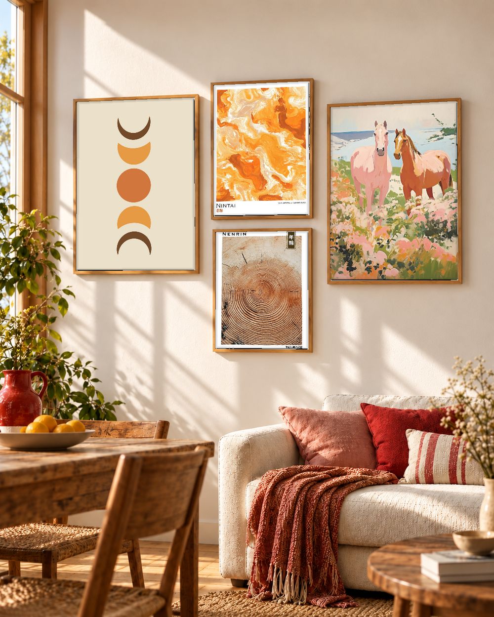 Set de 4 cuadros decorativos que combinan