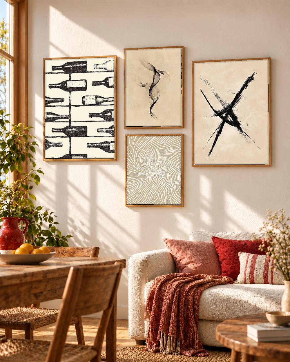 Set de 4 cuadros decorativos que combinan
