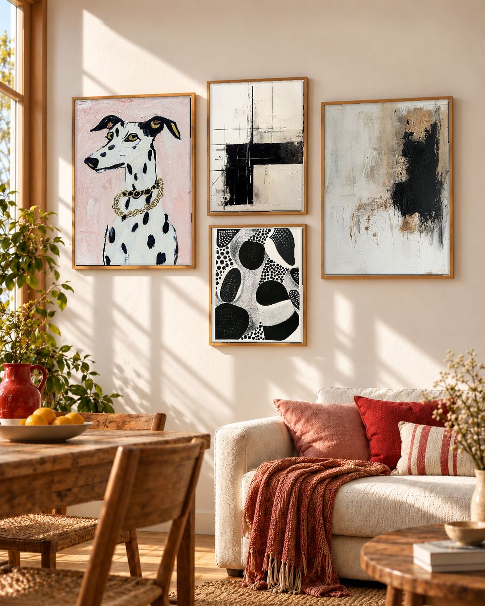 Set de 4 cuadros decorativos que combinan