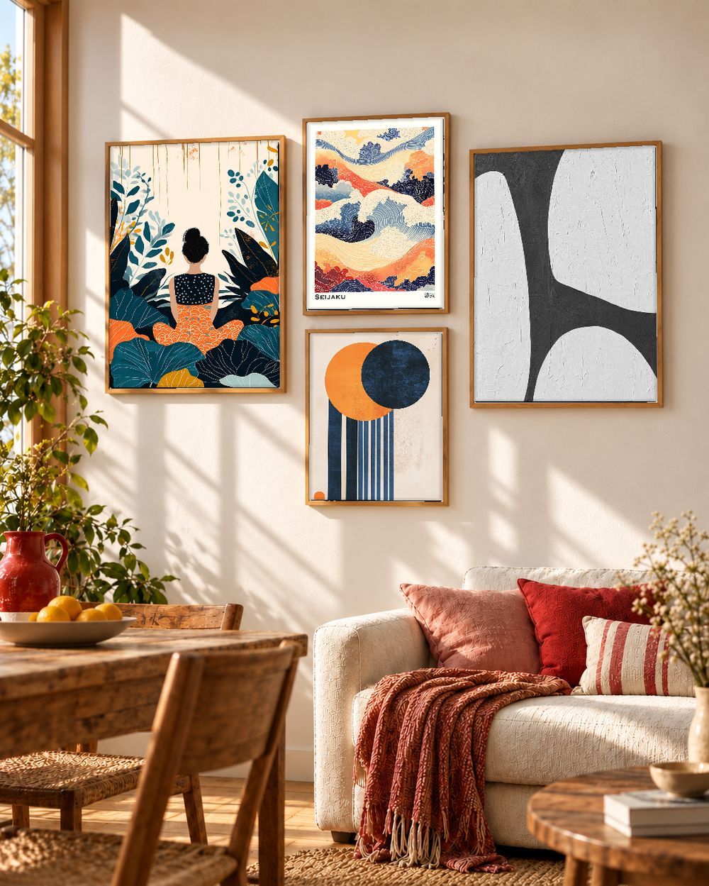 Set de 4 cuadros decorativos que combinan
