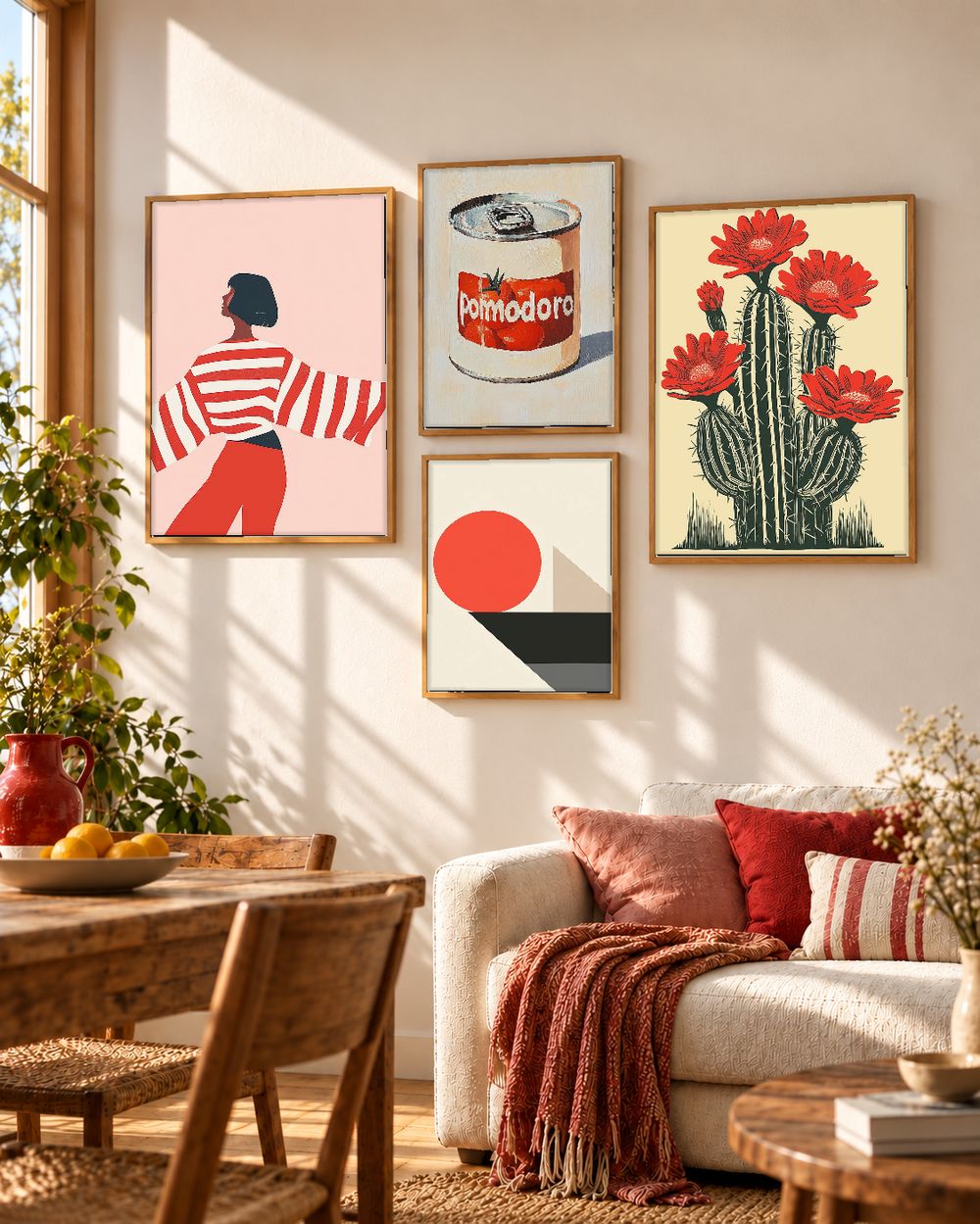 Set de 4 cuadros decorativos que combinan