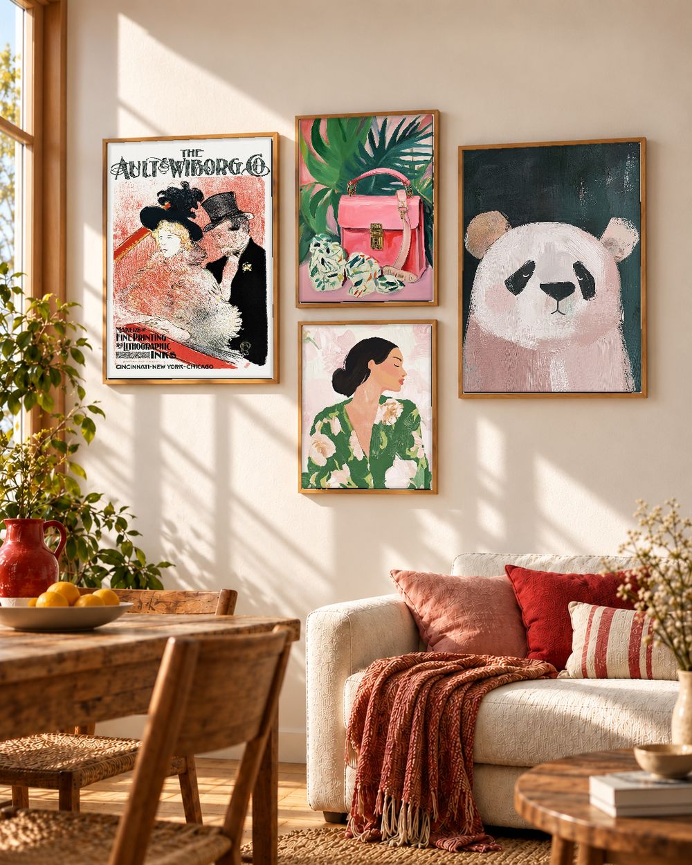 Set de 4 cuadros decorativos que combinan