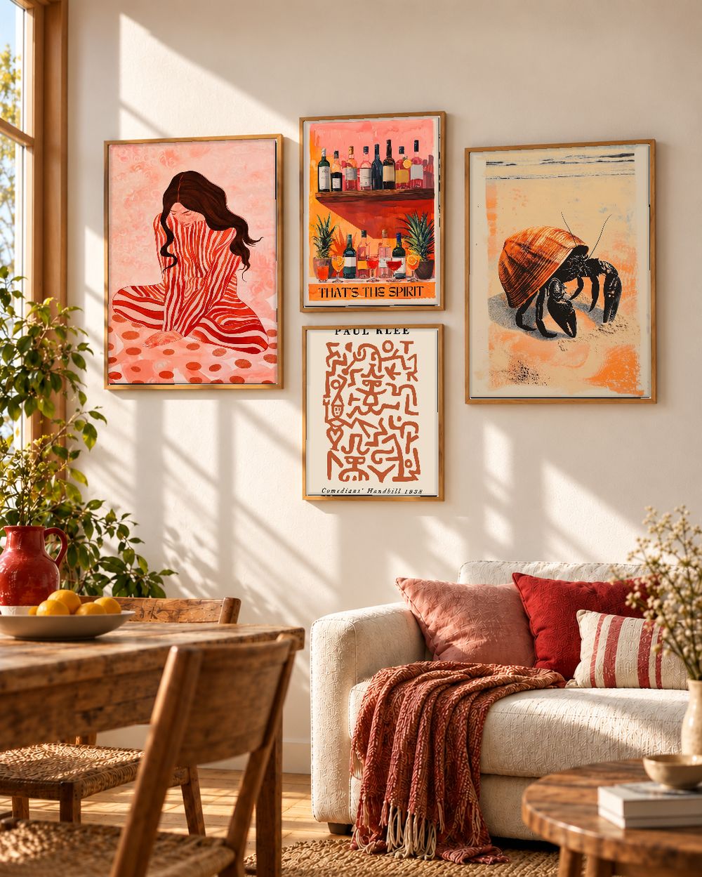 Set de 4 cuadros decorativos que combinan