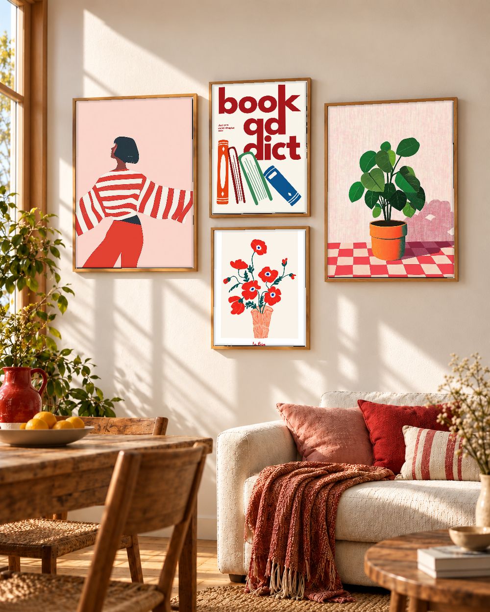 Set de 4 cuadros decorativos que combinan