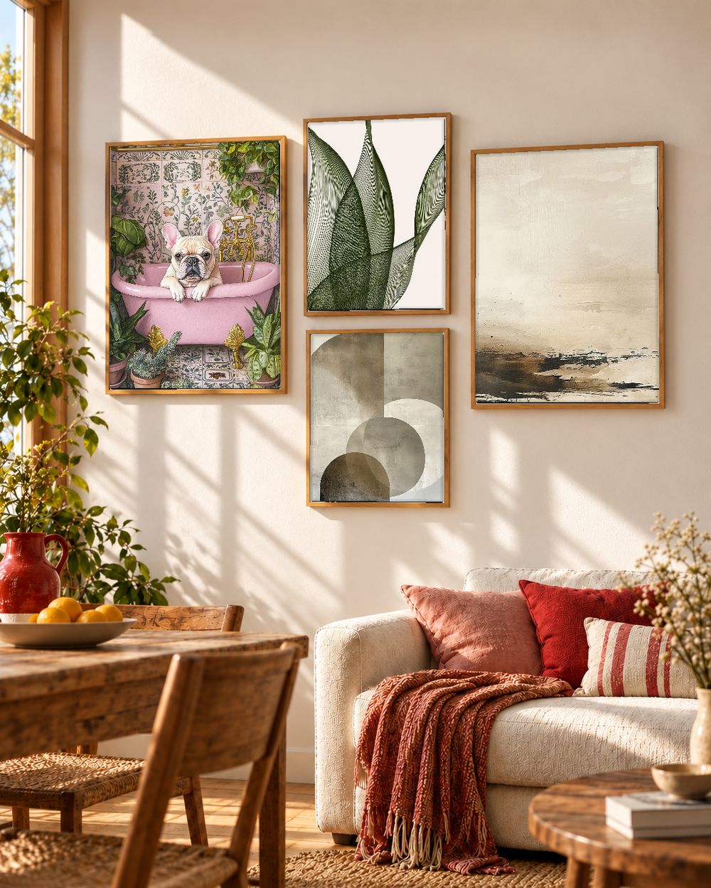 Set de 4 cuadros decorativos que combinan